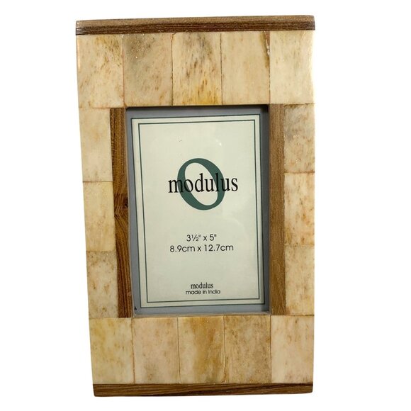 Modulus Beige Mosaic Picture Frame for Photos 3.5 x 5 Inches Made In India - Picture 1 of 5